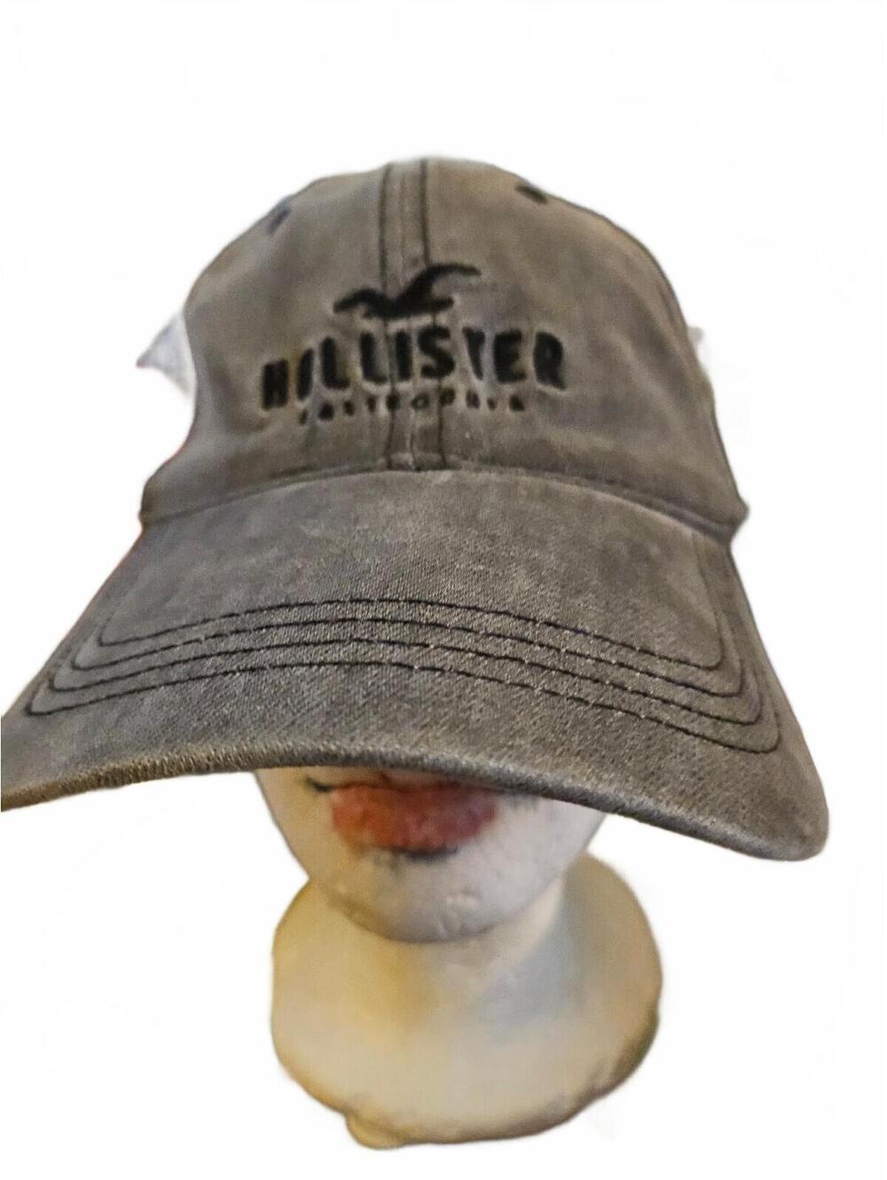 Hollister Hat/Cap Strapback - Baseball Dad cap Spell Out Logo Mens EUC [COPY]